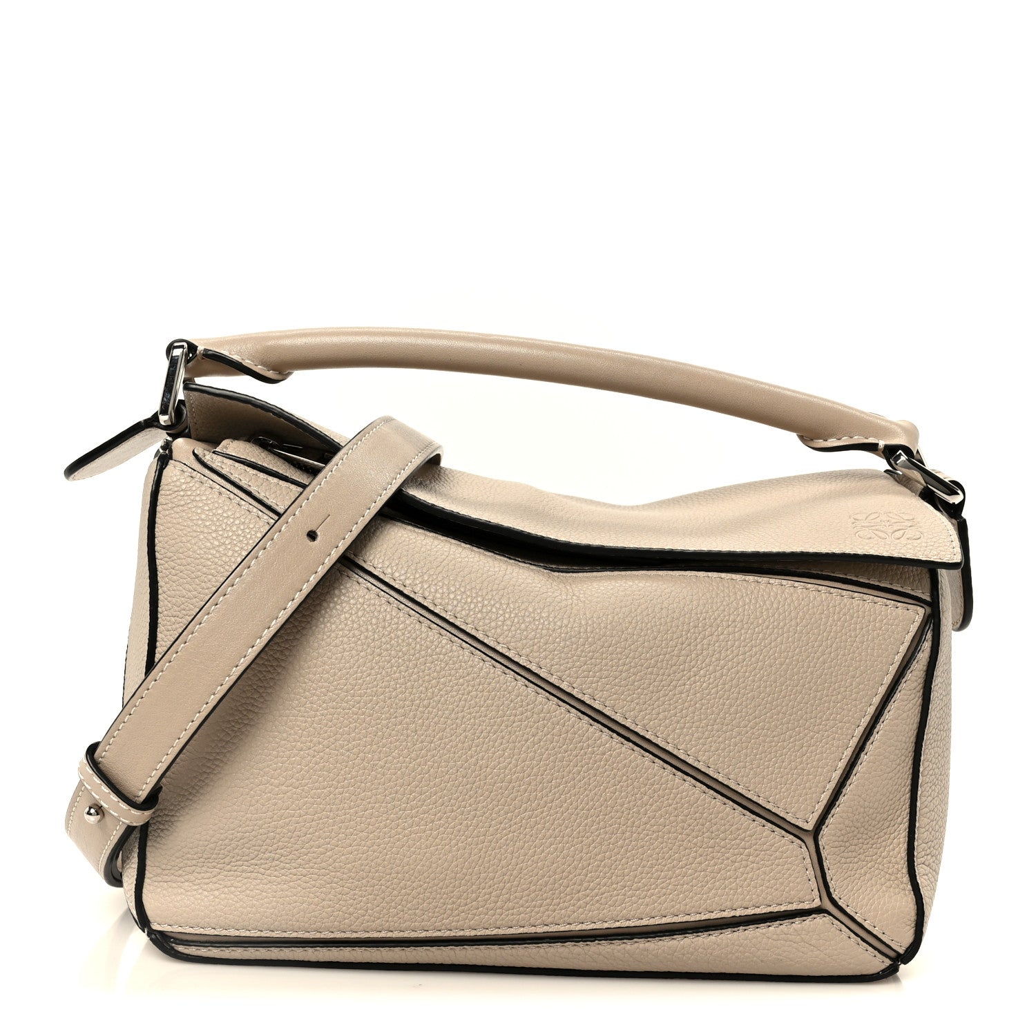 Loewe Calfskin Small Puzzle Bag Light Oat 1 of 11