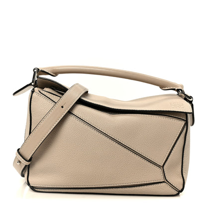 Loewe Calfskin Small Puzzle Bag Light Oat 1 of 11