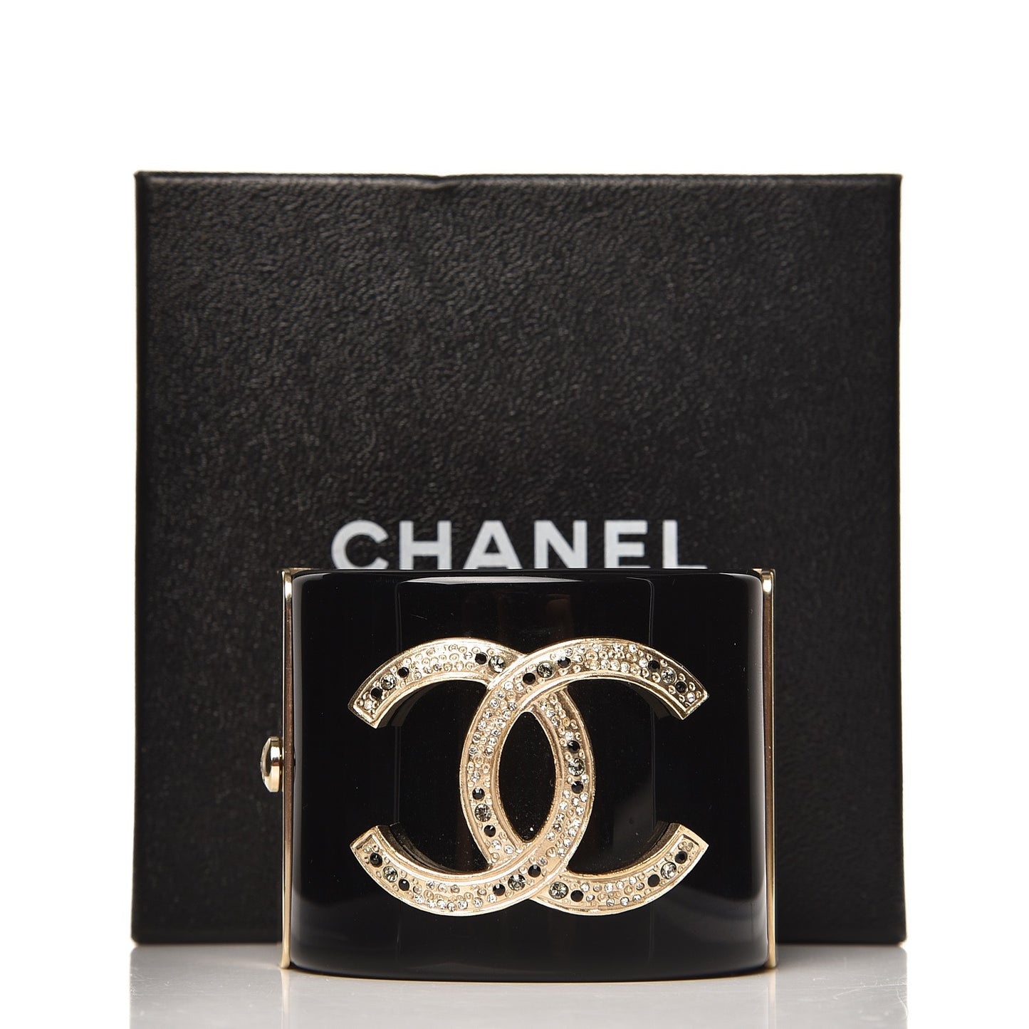 Resin Crystal CC Cuff Black Gold