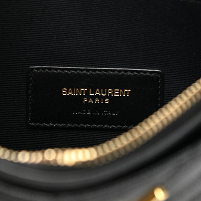 Saint Laurent Grain De Poudre Chevron Monogram Bill Pouch Black 6 of 8