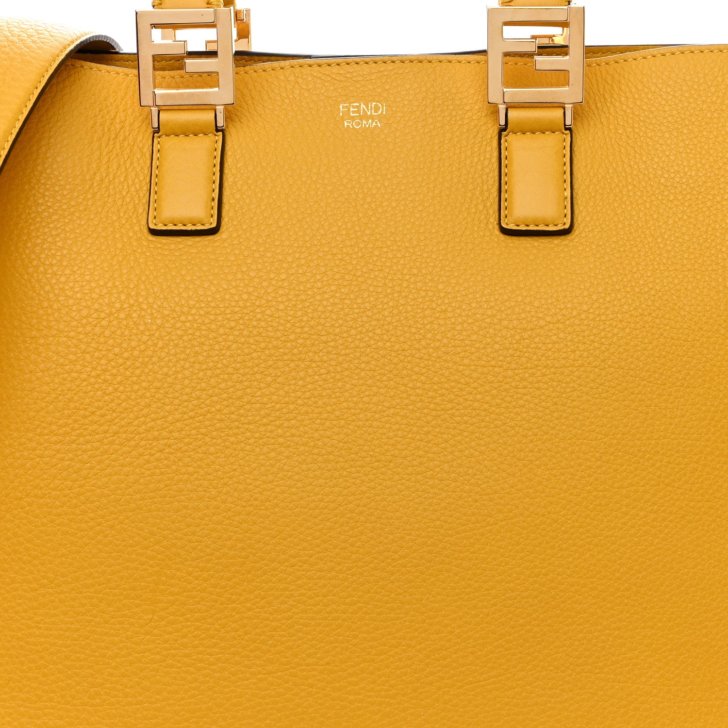 Fendi Cuoio Romano Selleria Medium FF Tote Sunflower 8 of 13