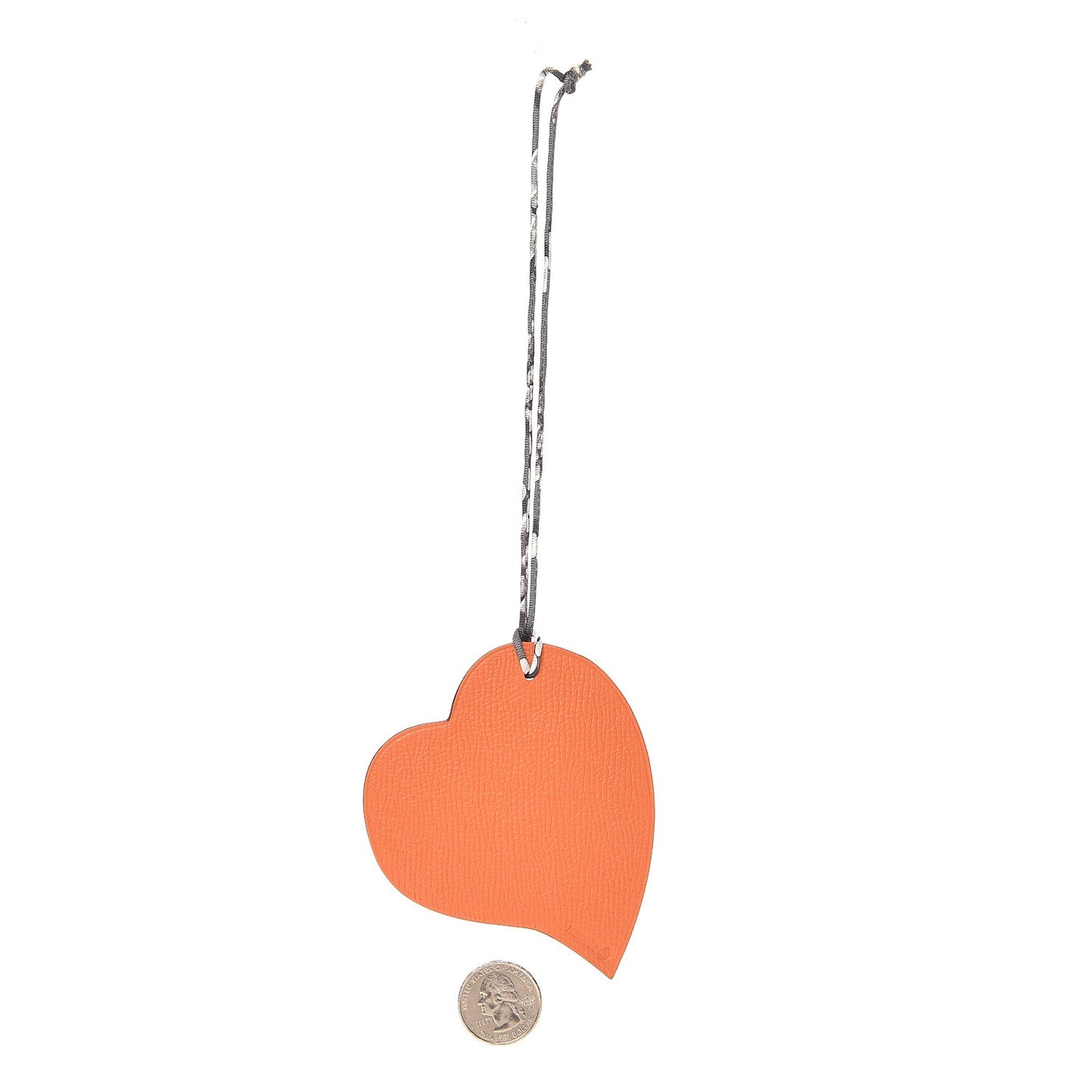 Togo Epsom Petit H Heart Bag Charm Bougainvillea Mangue