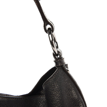 Prada Metallic Vitello Daino Hobo Dark Grey 13 of 15