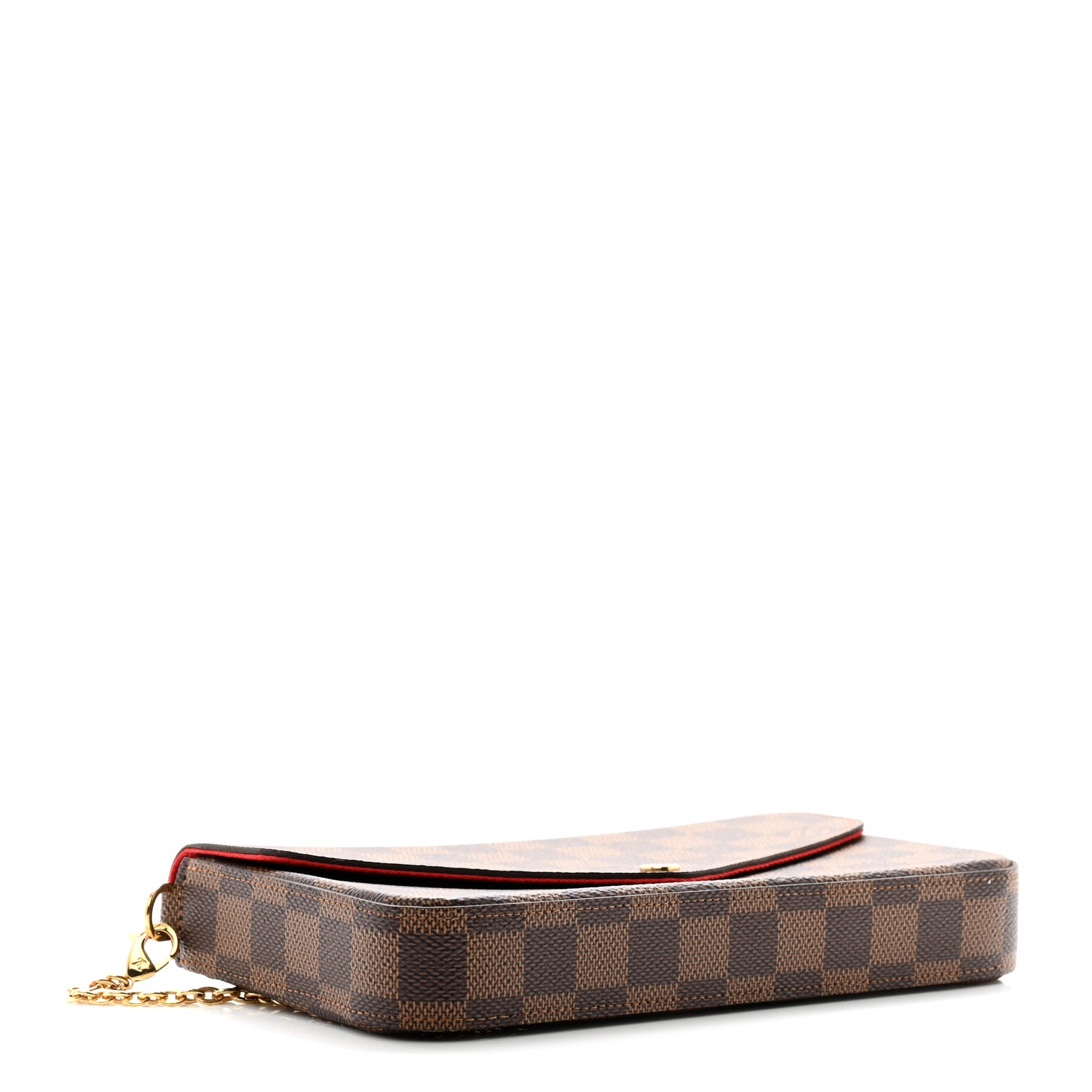 Louis Vuitton Damier Ebene Pochette Felicie Chain Wallet 5 of 9