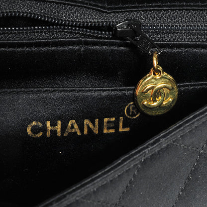 Chanel Quilted Satin Evening Flap Black 7 of 8