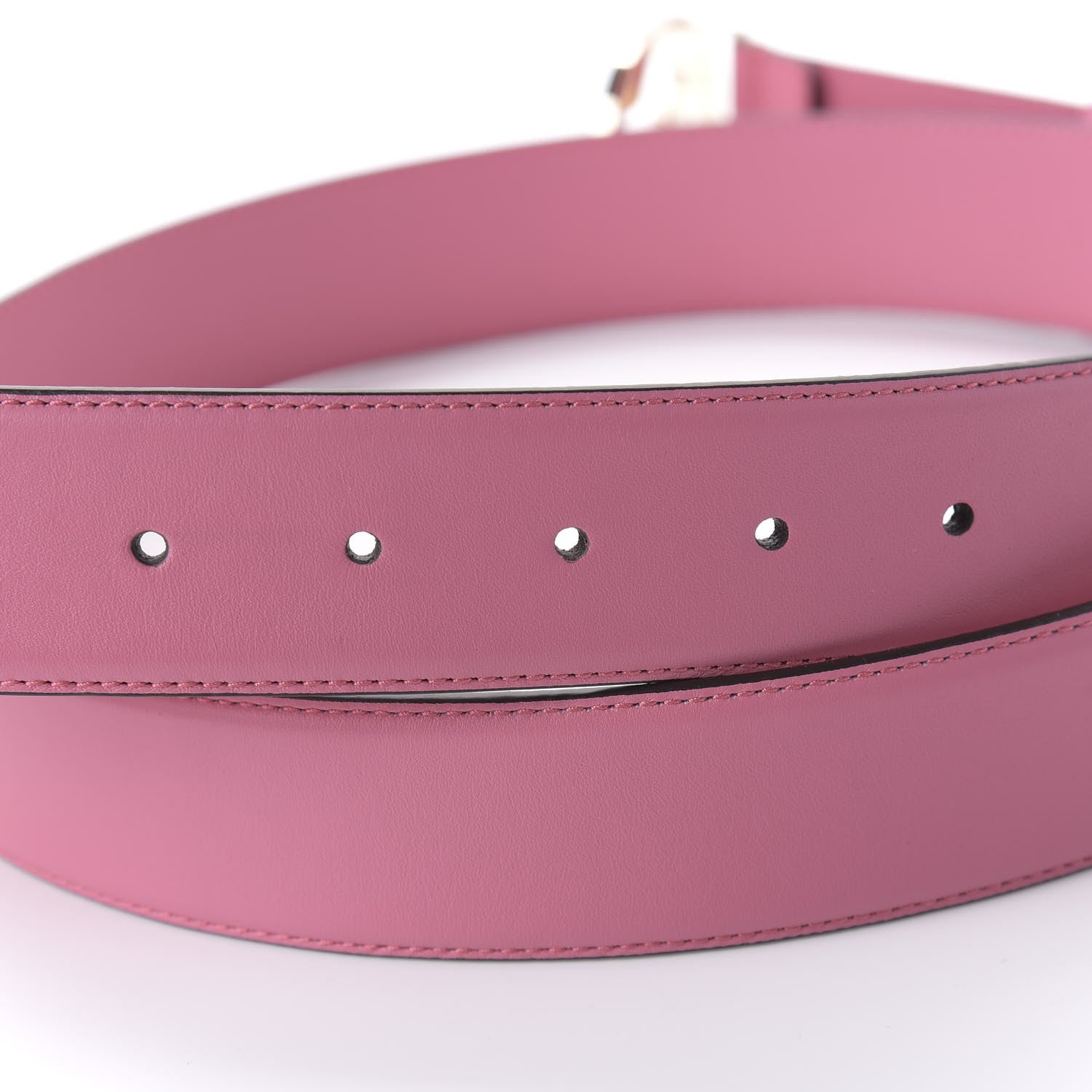 Gucci Moon Calfskin Interlocking G 37mm Belt 110 44 Glossy Pink 3 of 6