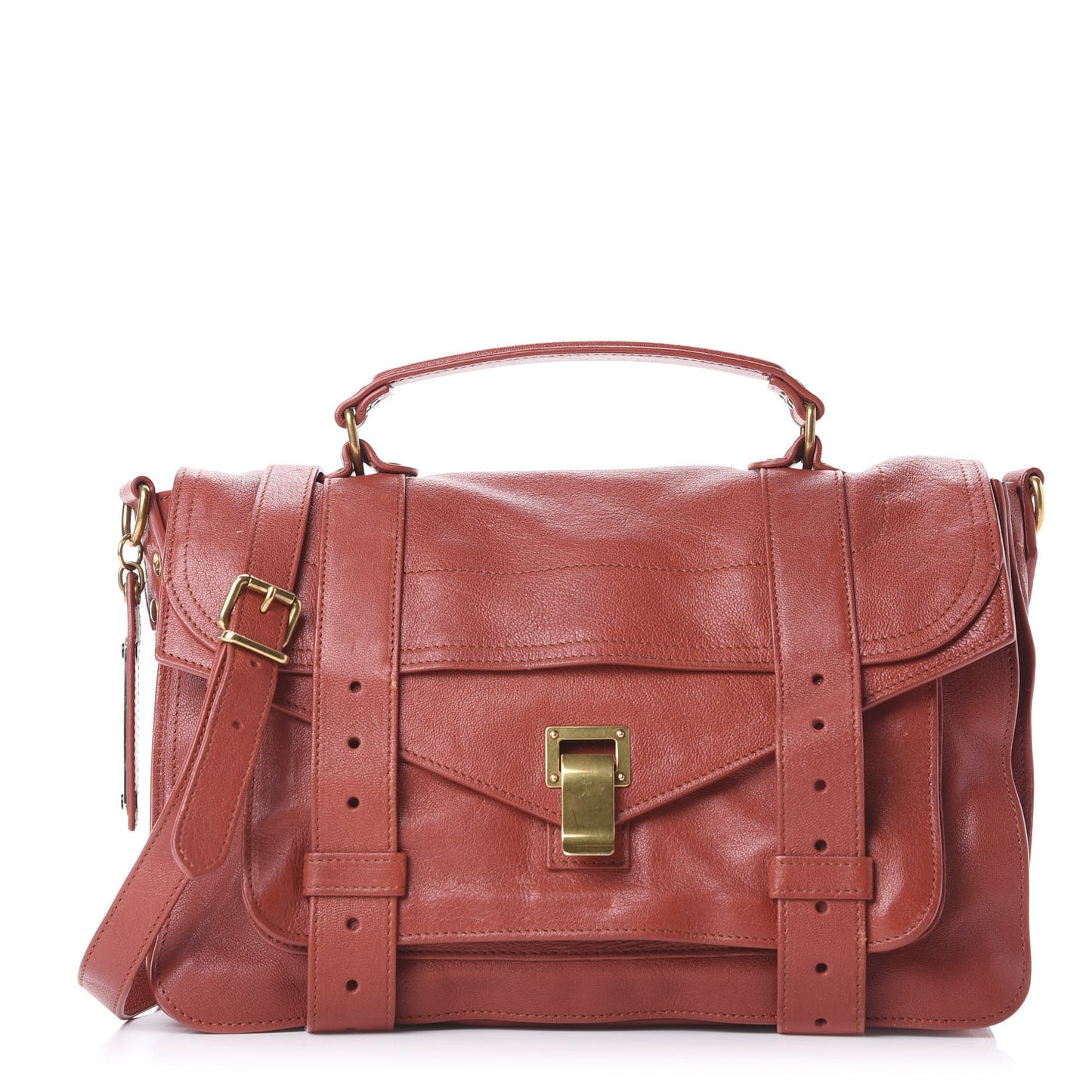 Lambskin Medium PS1 Satchel Mandarin Red