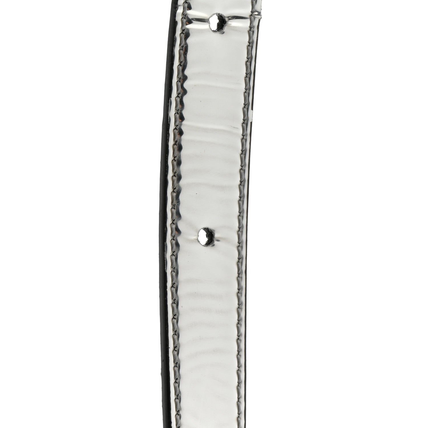 Off-White Patent Mirror Binder Clip Camera Belt Bag Silver 11 of 14