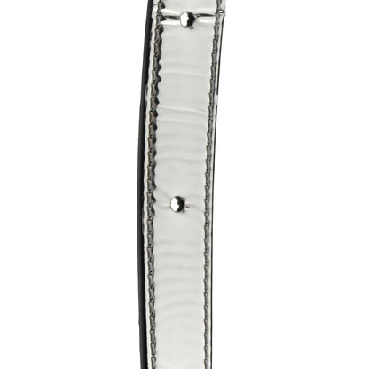Off-White Patent Mirror Binder Clip Camera Belt Bag Silver 11 of 14