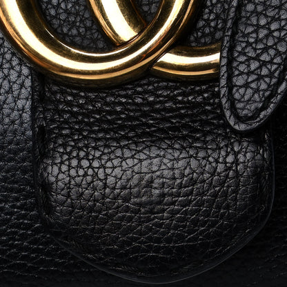 Gucci Calfskin Small GG Marmont Top Handle Bag Black 14 of 15