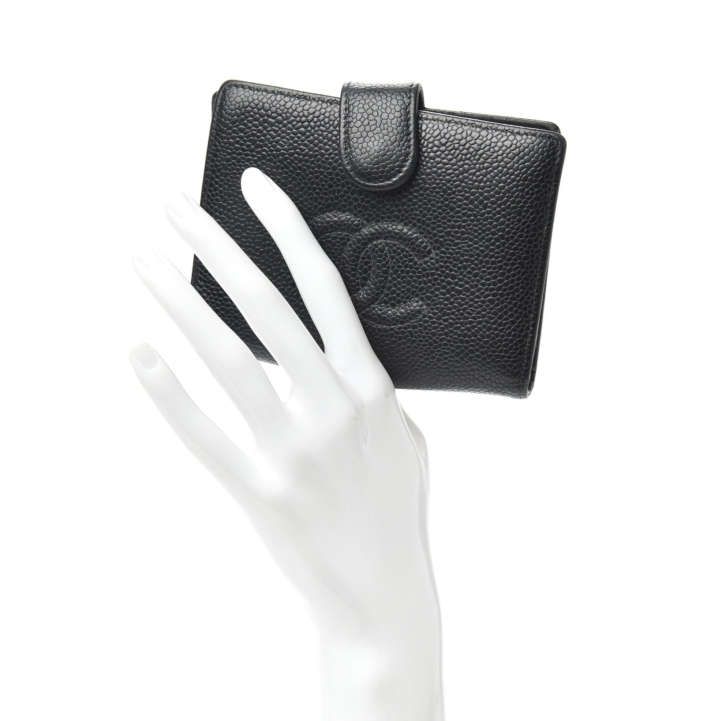 Caviar Timeless CC French Wallet Black