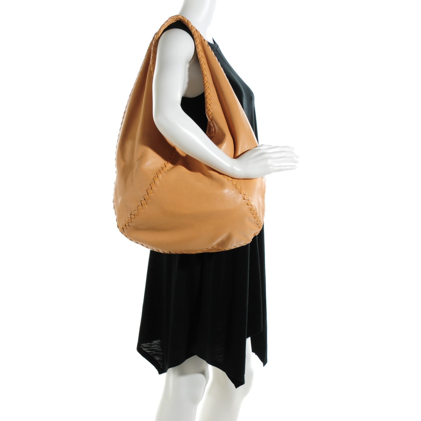 Cervo Deerskin Large Hobo Carmel