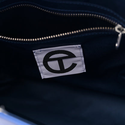 Telfar Metallic Vegan Leather Medium Shopping Bag Cobalt 6 of 11