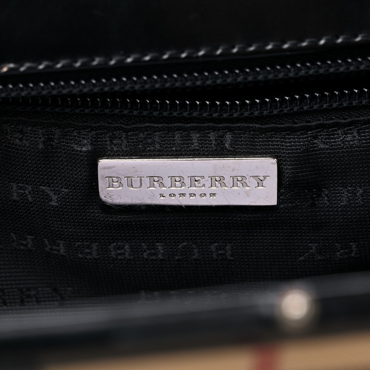 Burberry Nova Check Top Handle Tote Black 6 of 17