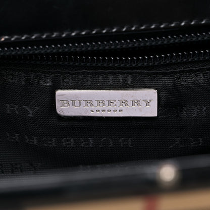 Burberry Nova Check Top Handle Tote Black 6 of 17