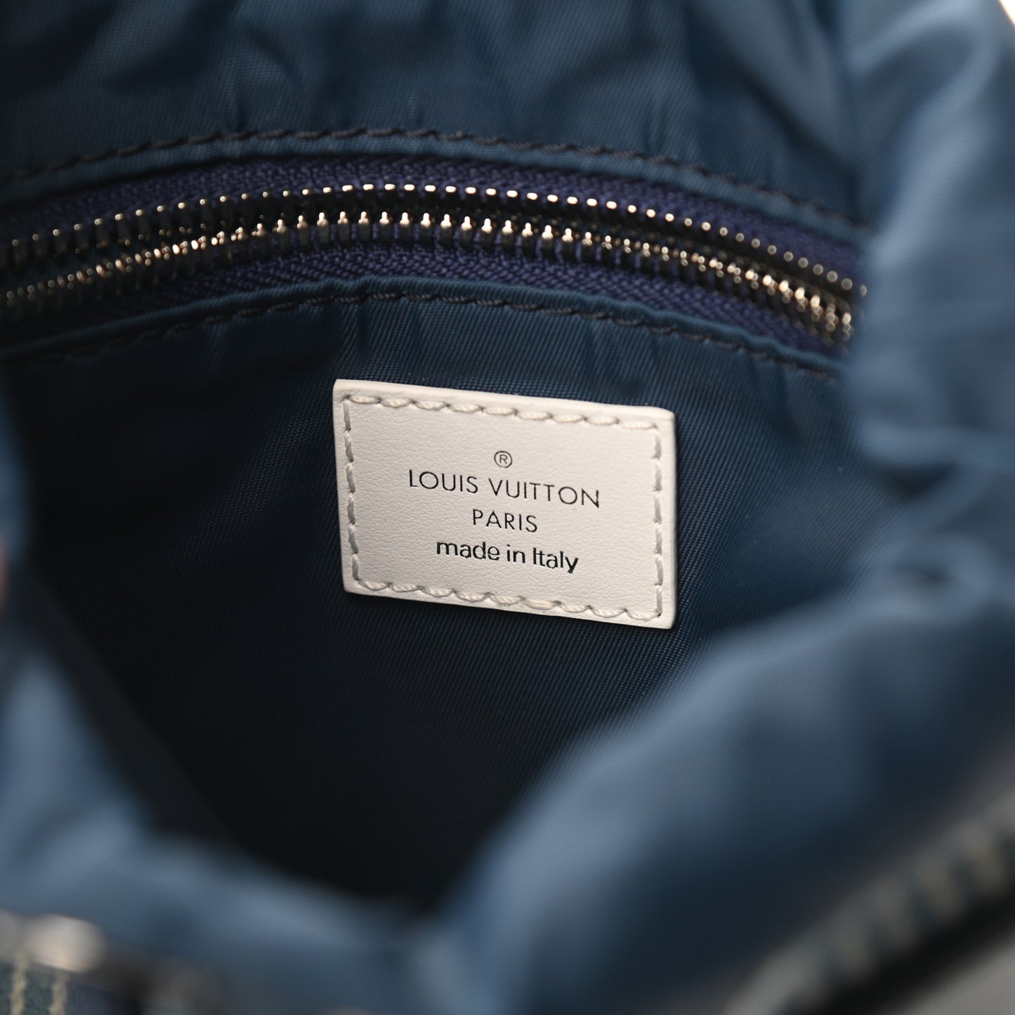Hickory Stripes Denim Monogram Watercolor Sac Marin BB Blue