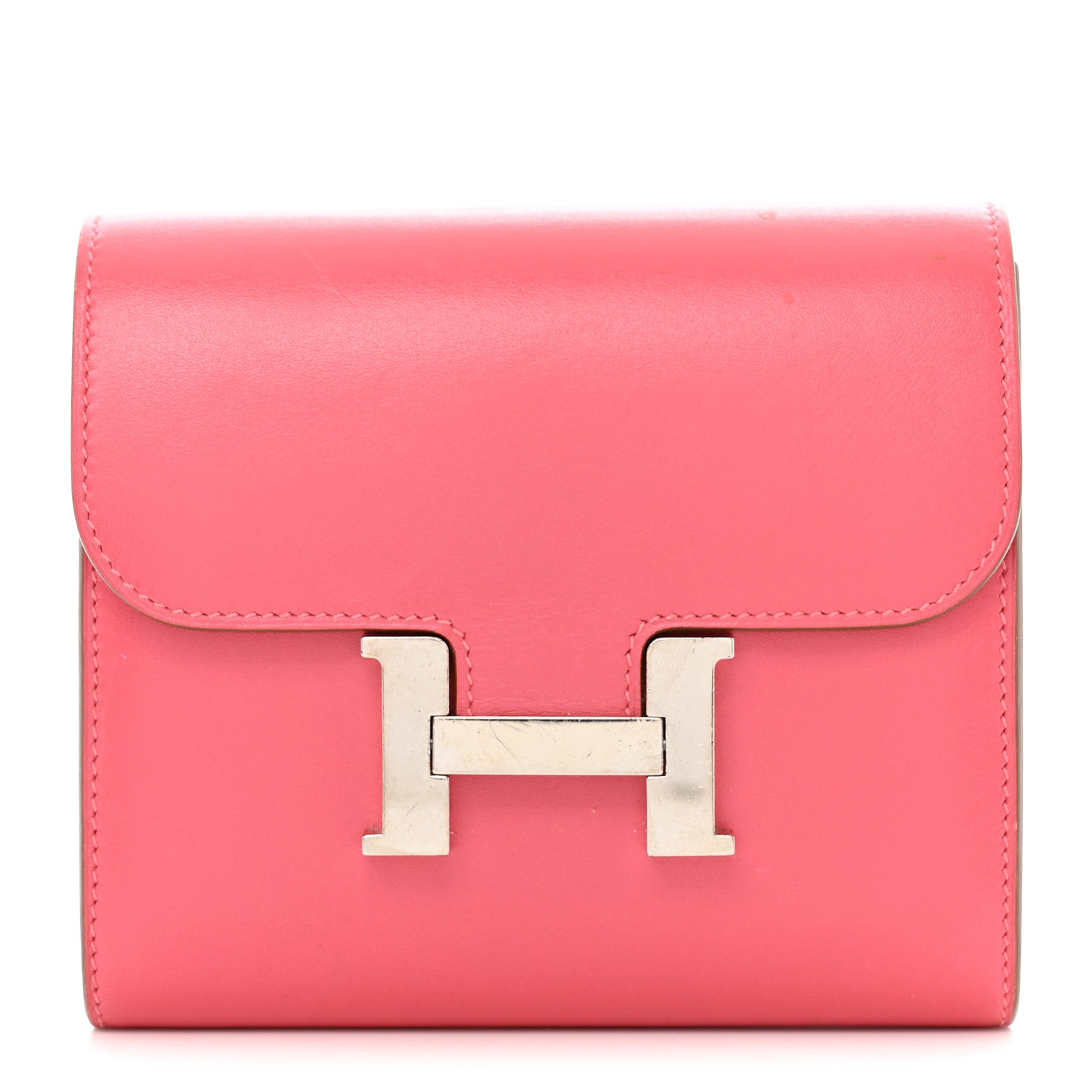 Hermes Tadelakt Constance Short Wallet Rose Lipstick 1 of 8