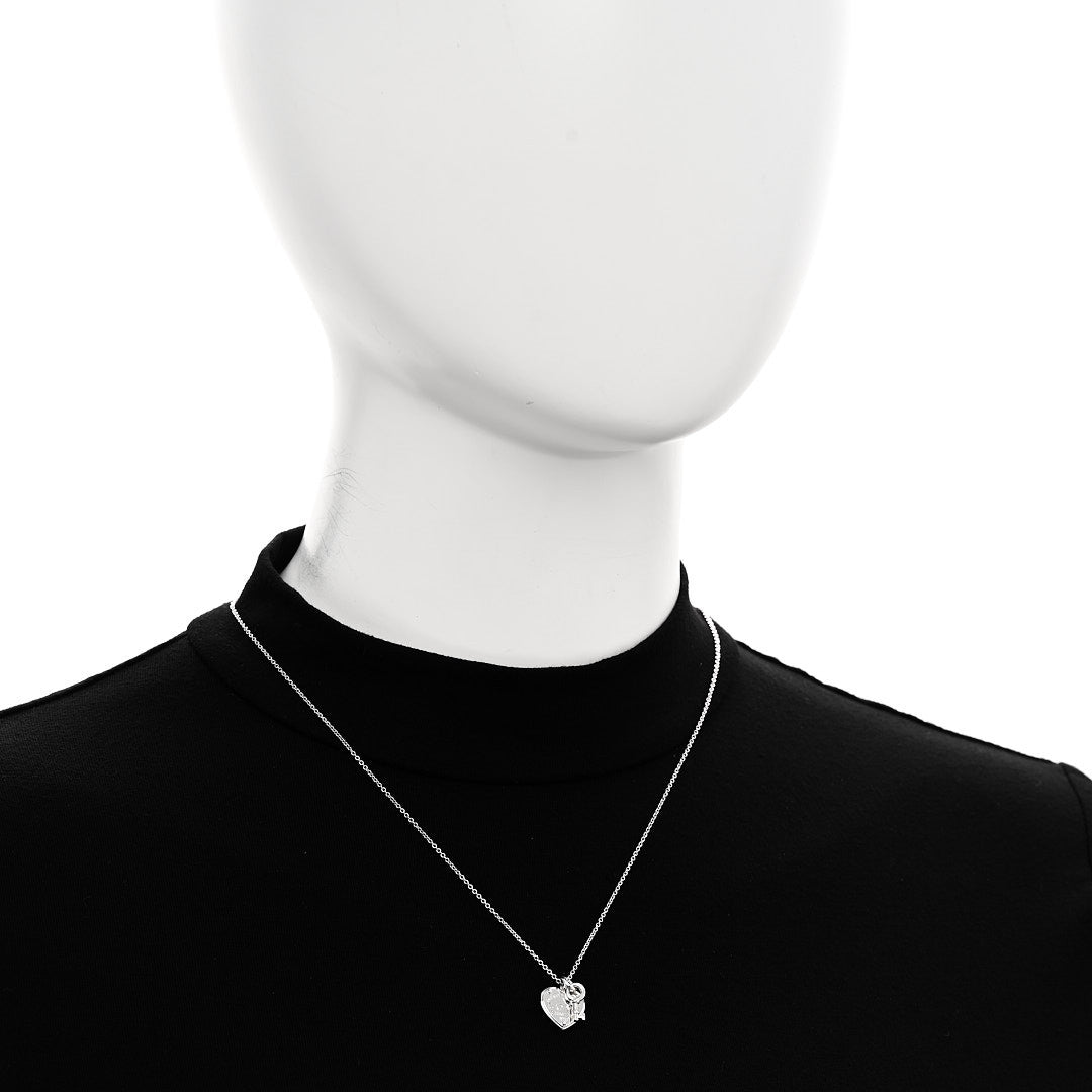 Tiffany Sterling Silver Return To Tiffany Love Heart Tag Key Pendant Necklace 2 of 6