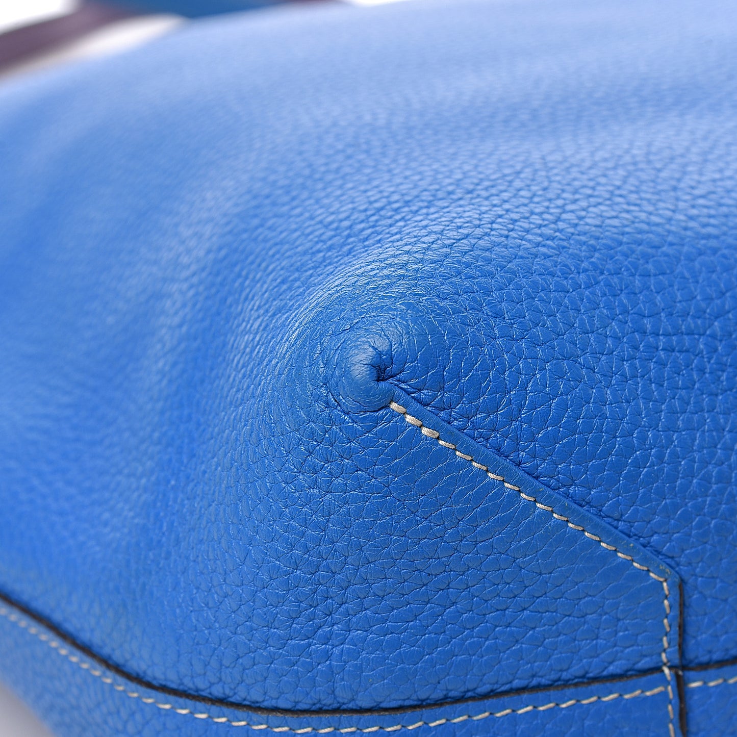 Taurillon Clemence Double Sens 45 Reversible Tote Bleu Zanzibar Ultraviolet