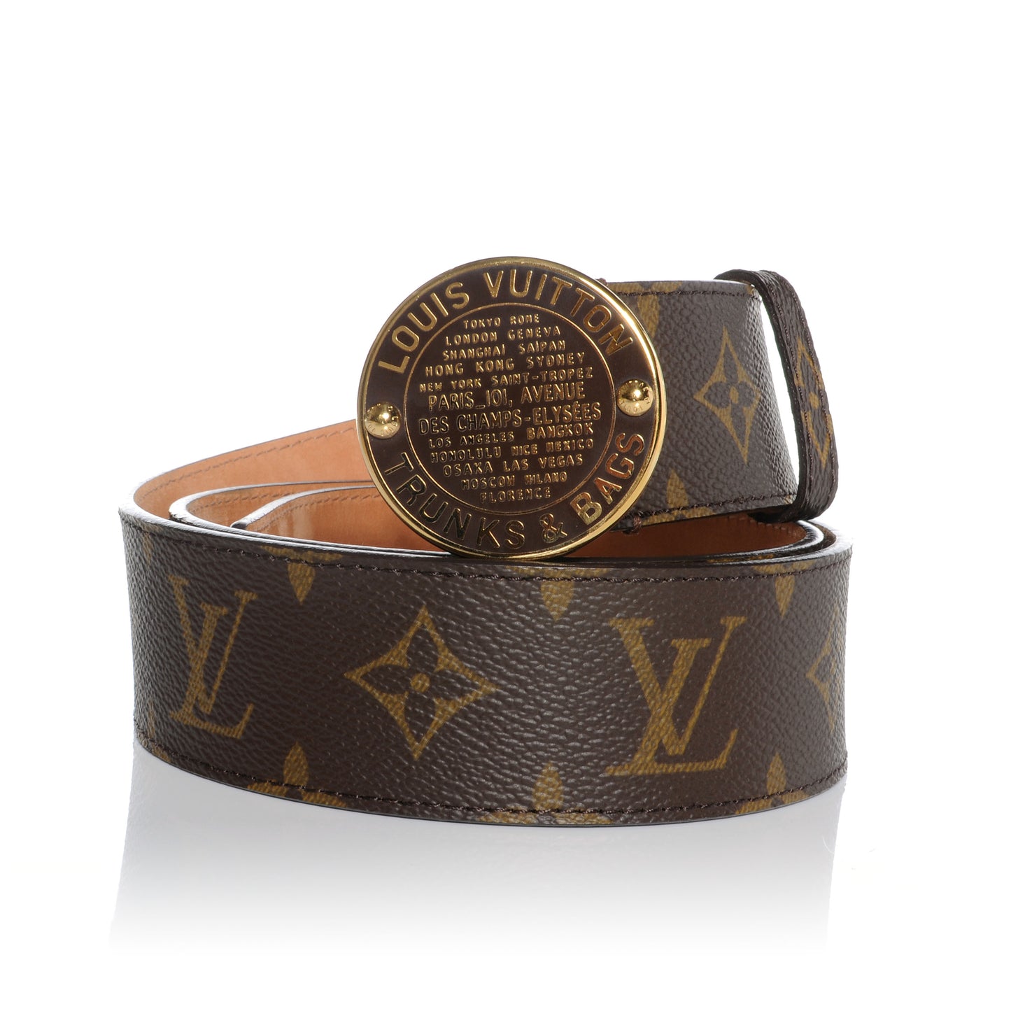 Monogram Trunks and Bags Belt 90 36