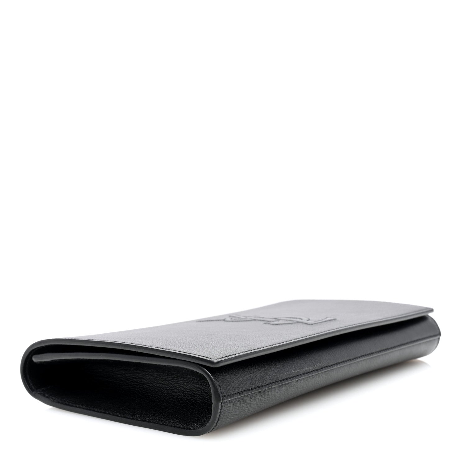 Saint Laurent Calfskin Monogram Large Belle De Jour Clutch Black 4 of 6