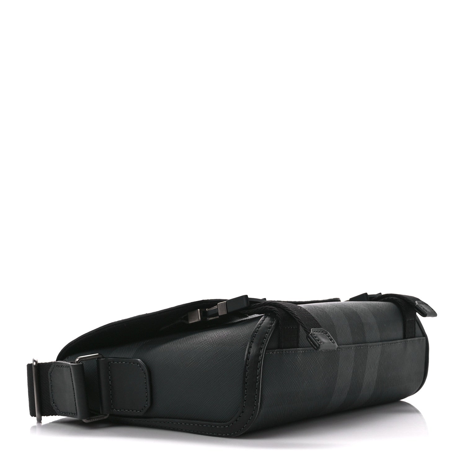 Burberry Check Small Wright Messenger Charcoal 4 of 12