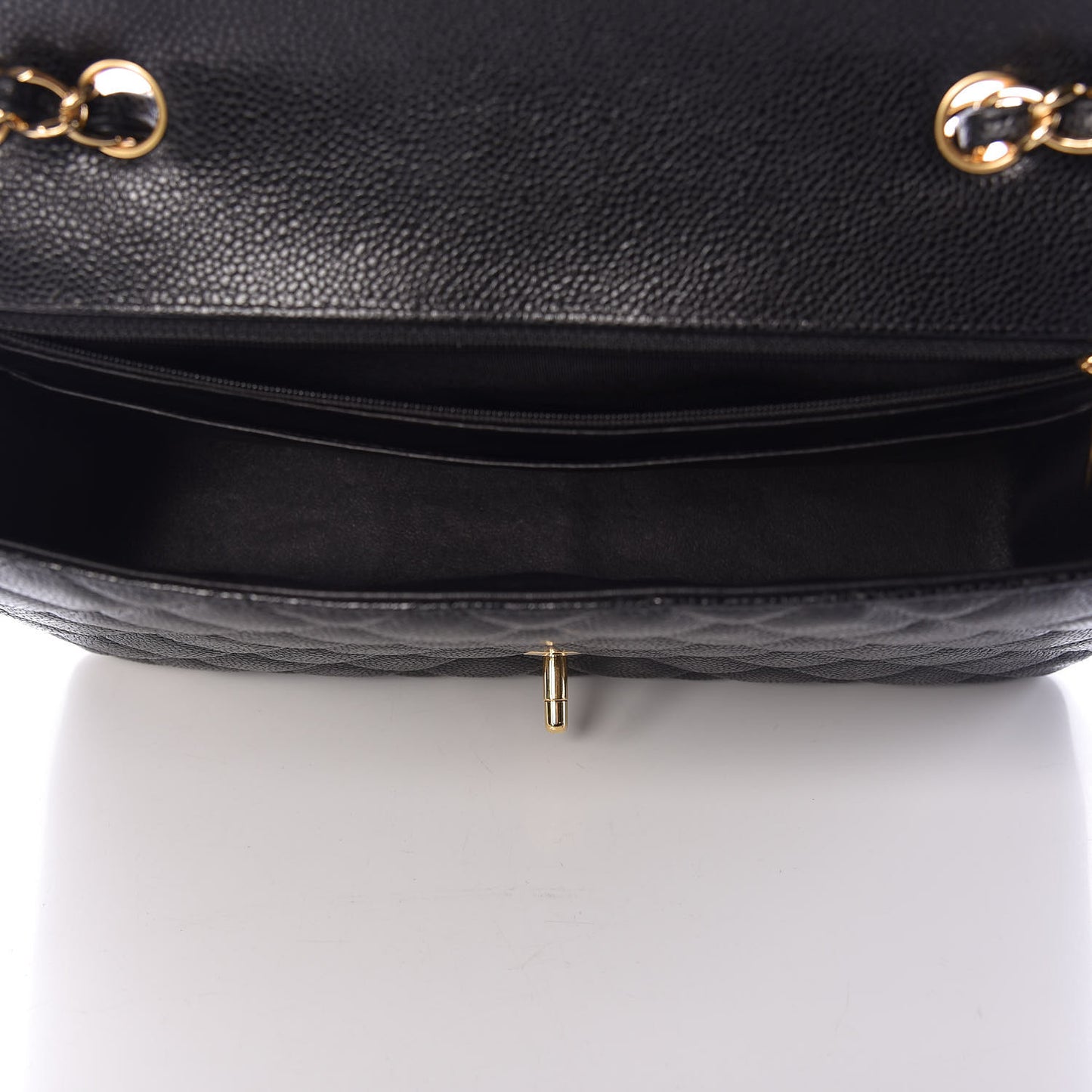 Caviar Quilted Jumbo Single Flap Black