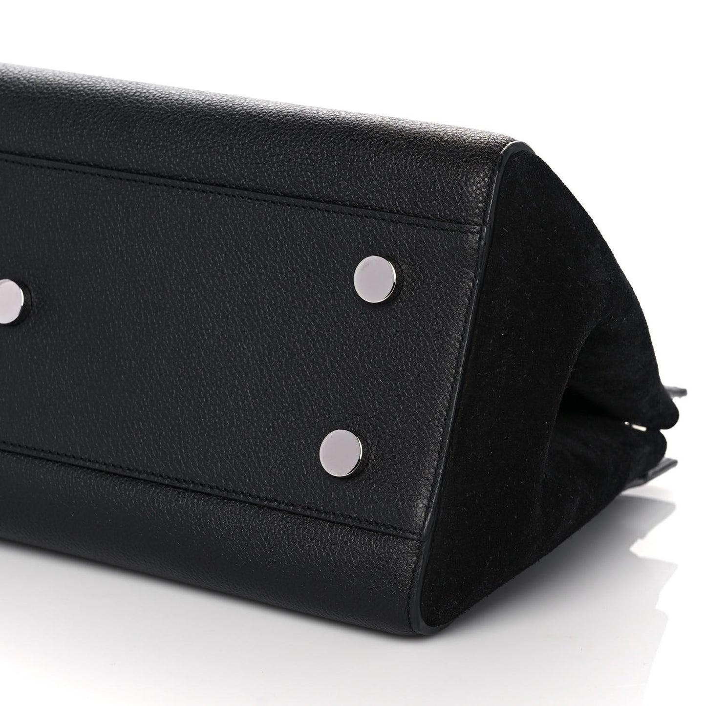 Grained Calfskin Small Cabas Rive Gauche Black