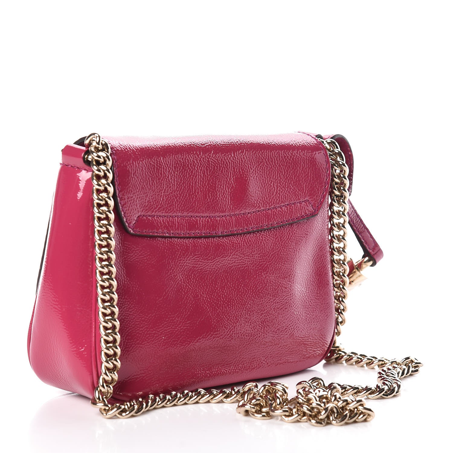 Gucci Vernice Naplack Small Soho Flap Crossbody Bright Bougainvillea 3 of 9