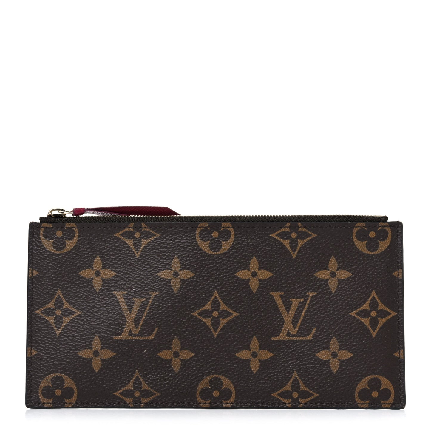 Monogram Felicie Chain Wallet Zippered Insert Fuchsia