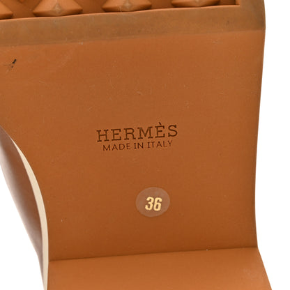Hermes Veau Toile Technique Vadrouille Chelsea Boots 36 36 Terre De Sienne 8 of 12