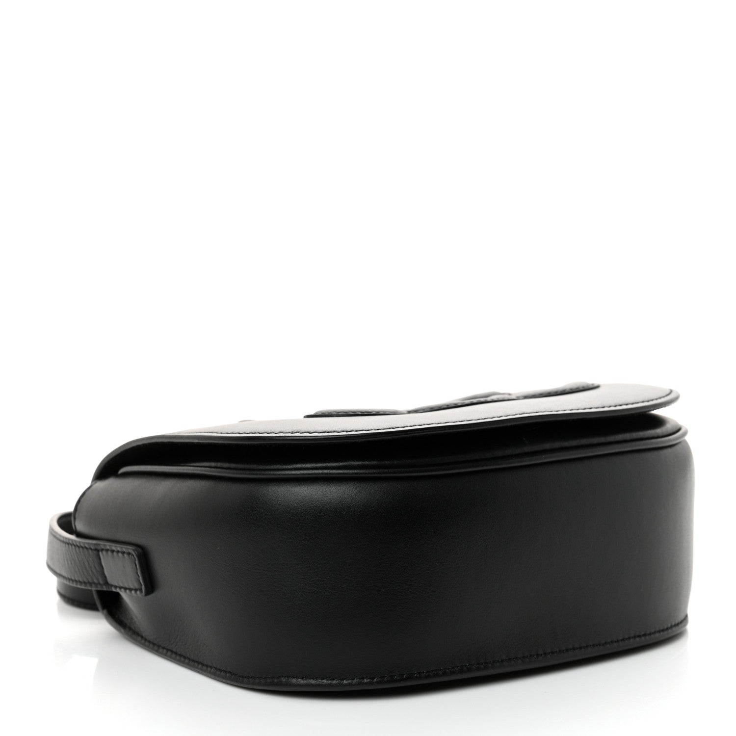 Celine Smooth Calfskin Cuir Triomphe Folco Crossbody Bag Black 4 of 14