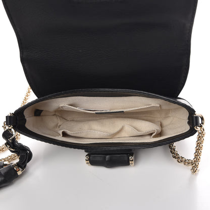 Gucci Calfskin Miss Bamboo Shoulder Bag Black 5 of 7