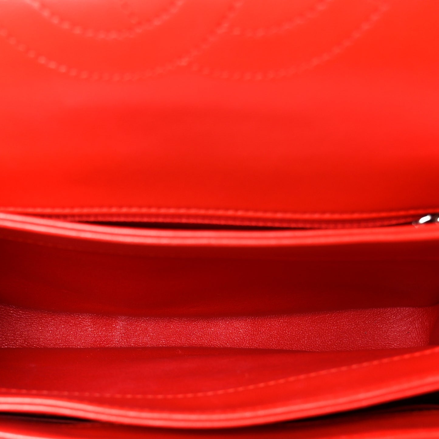 Lambskin Quilted Small Trendy CC Flap Dual Handle Bag Red