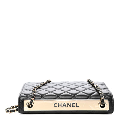 Chanel Lambskin Quilted Trendy CC Wallet On Chain WOC Black 11 of 12