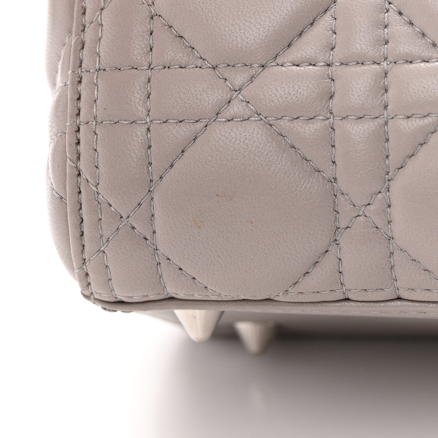 Lambskin Cannage Medium Lady Dior Grey