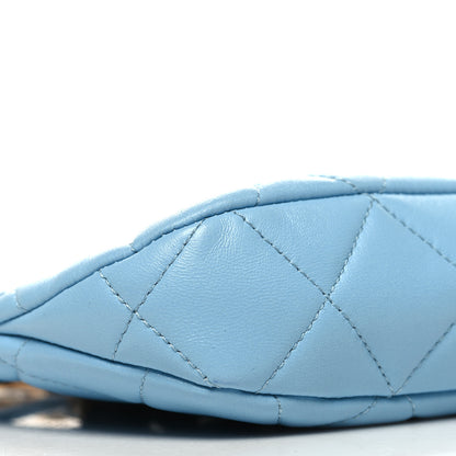 Chanel Lambskin Quilted CC Chain Hobo Blue 9 of 12