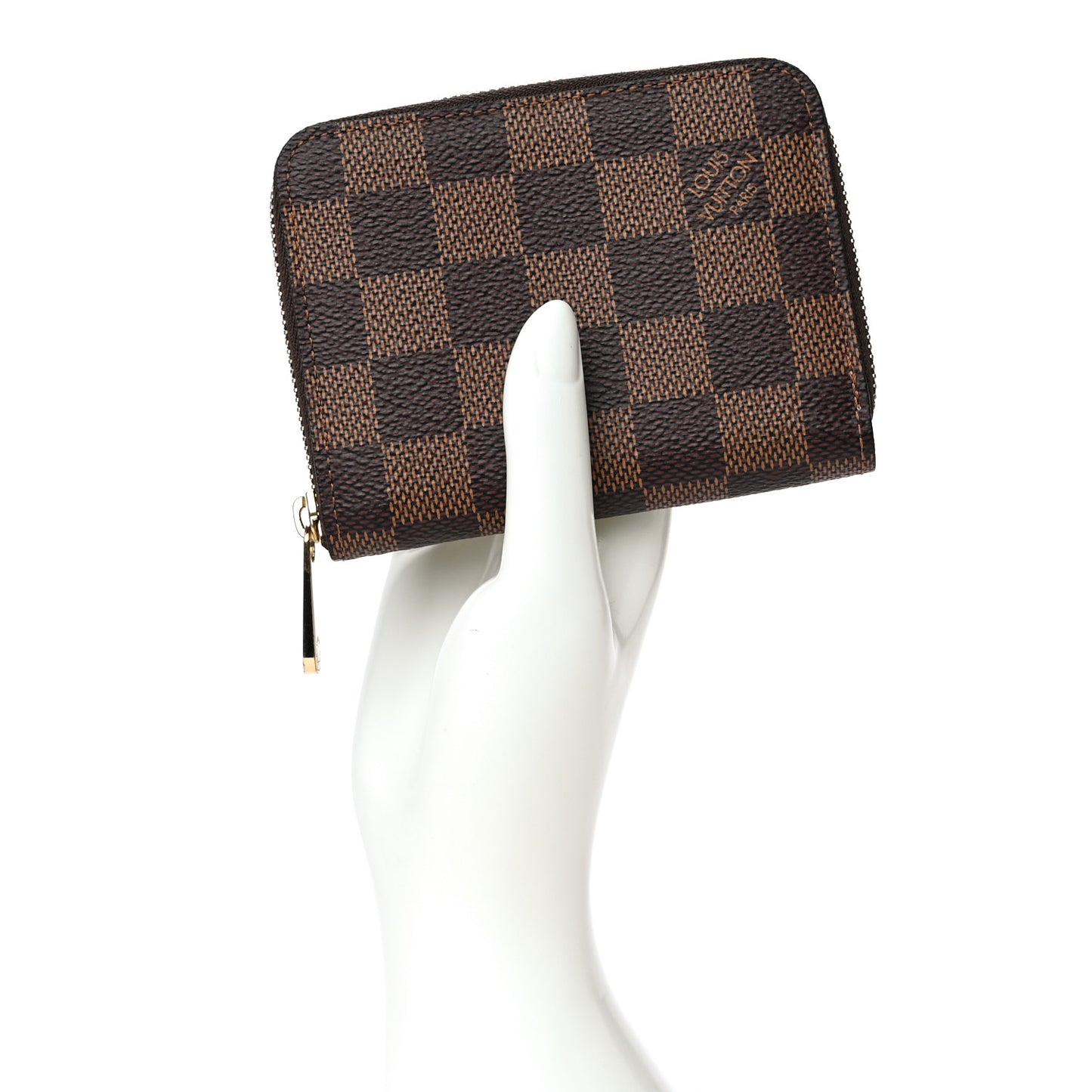 Damier Ebene Zippy Coin Purse Rose Ballerine