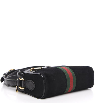 Gucci Suede Patent Web Mini Ophidia Shoulder Bag Black 4 of 10