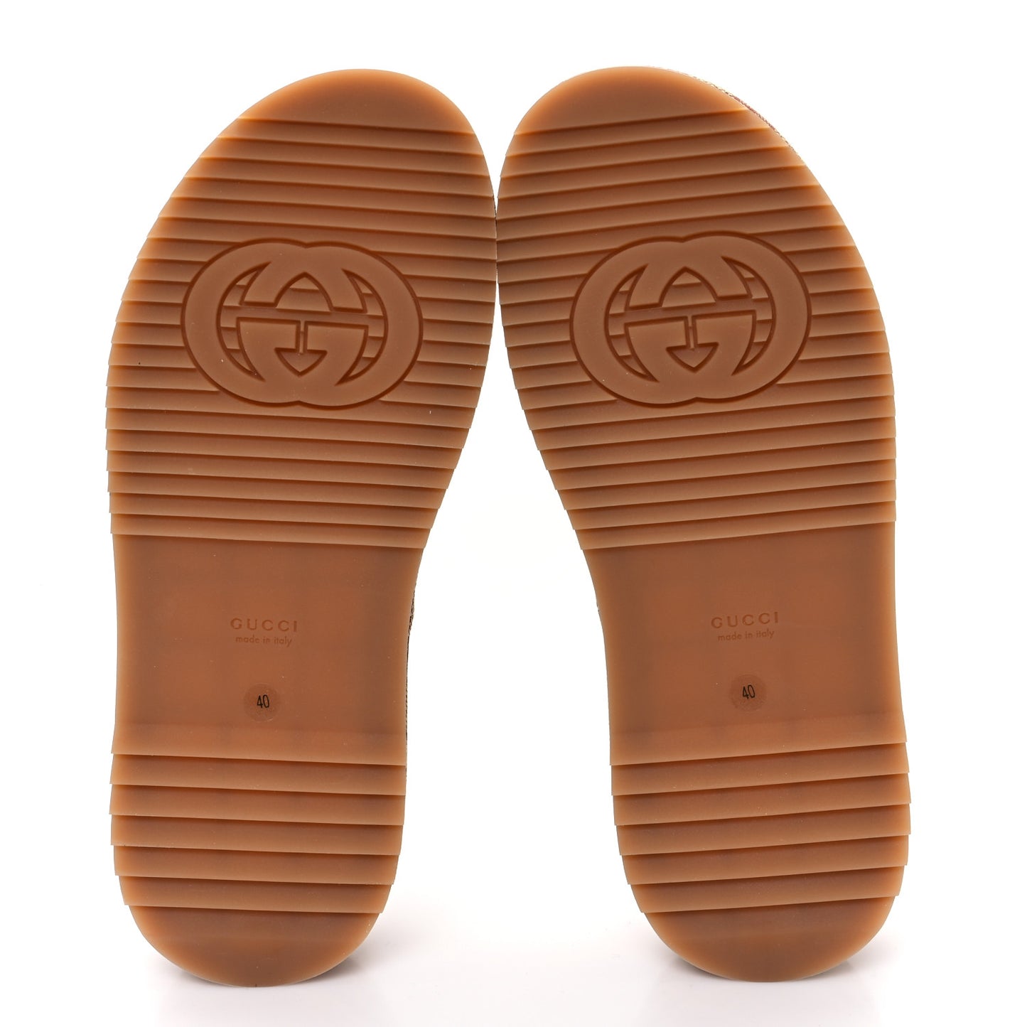 Canvas GG Monogram Angelina Platform Slide Sandals 40 Beige Ruggine