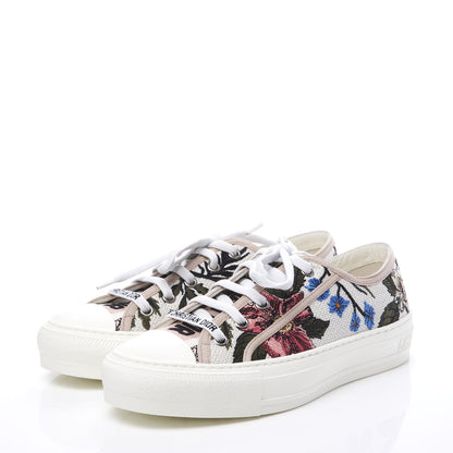 Christian Dior Canvas Rosa Mutabilis Embroidered Womens Walk'N'Dior Low Top Sneakers 36.5 Multicolor 2 of 11