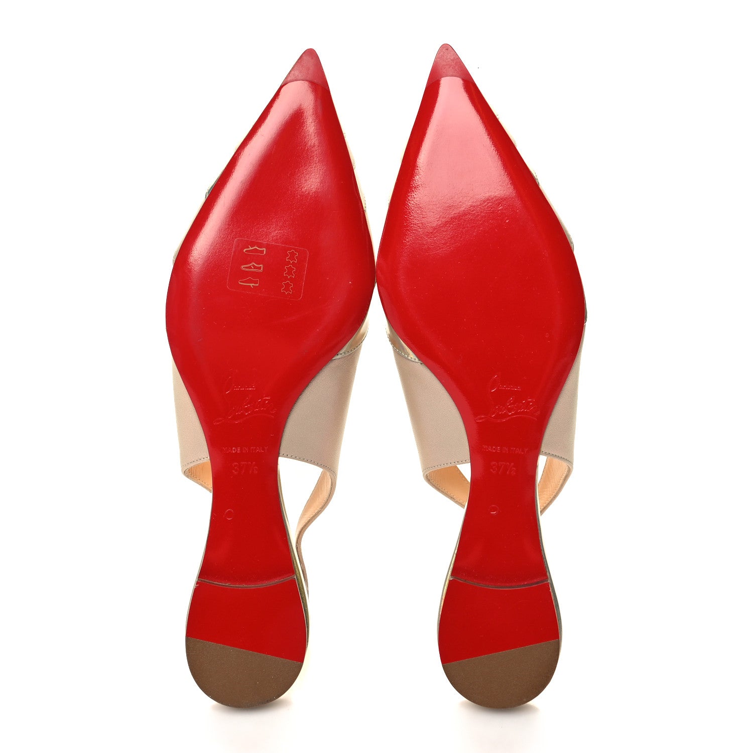 Christian Louboutin Iridescent Patent Degradama Slingback Flats 37.5 Iridescent 5 of 8