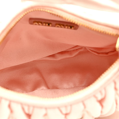 Miu Miu Satin Matelasse Mini Wander Hobo Alabaster Pink 5 of 8