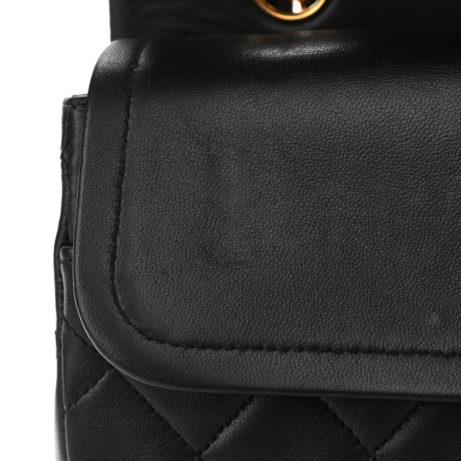 Chanel Lambskin Quilted Medium Double Flap Black 11 of 12