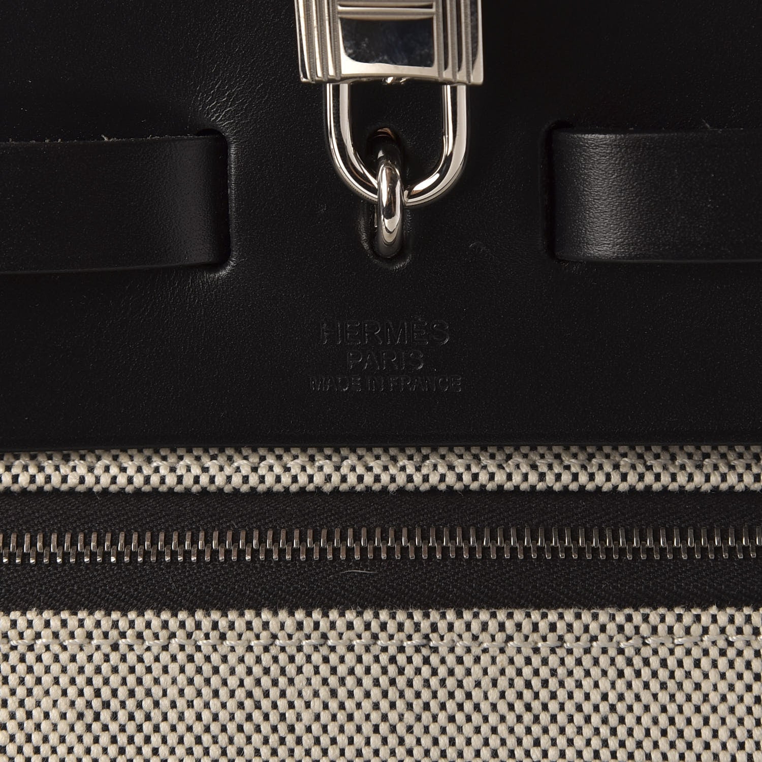 Hermes Toile H Berline Vache Hunter Herbag Zip 39 MM Black Ecru 11 of 12