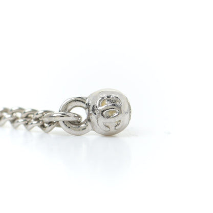 Chanel Baguette Crystal CC Drop Earrings Silver 6 of 6