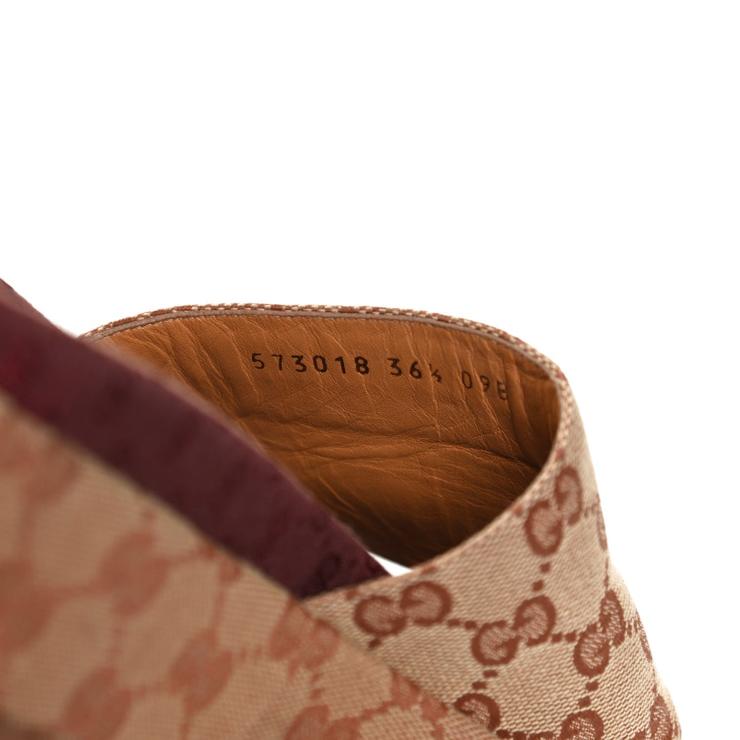 Canvas GG Monogram Angelina Platform Slide Sandals 36.5 Beige Ruggine