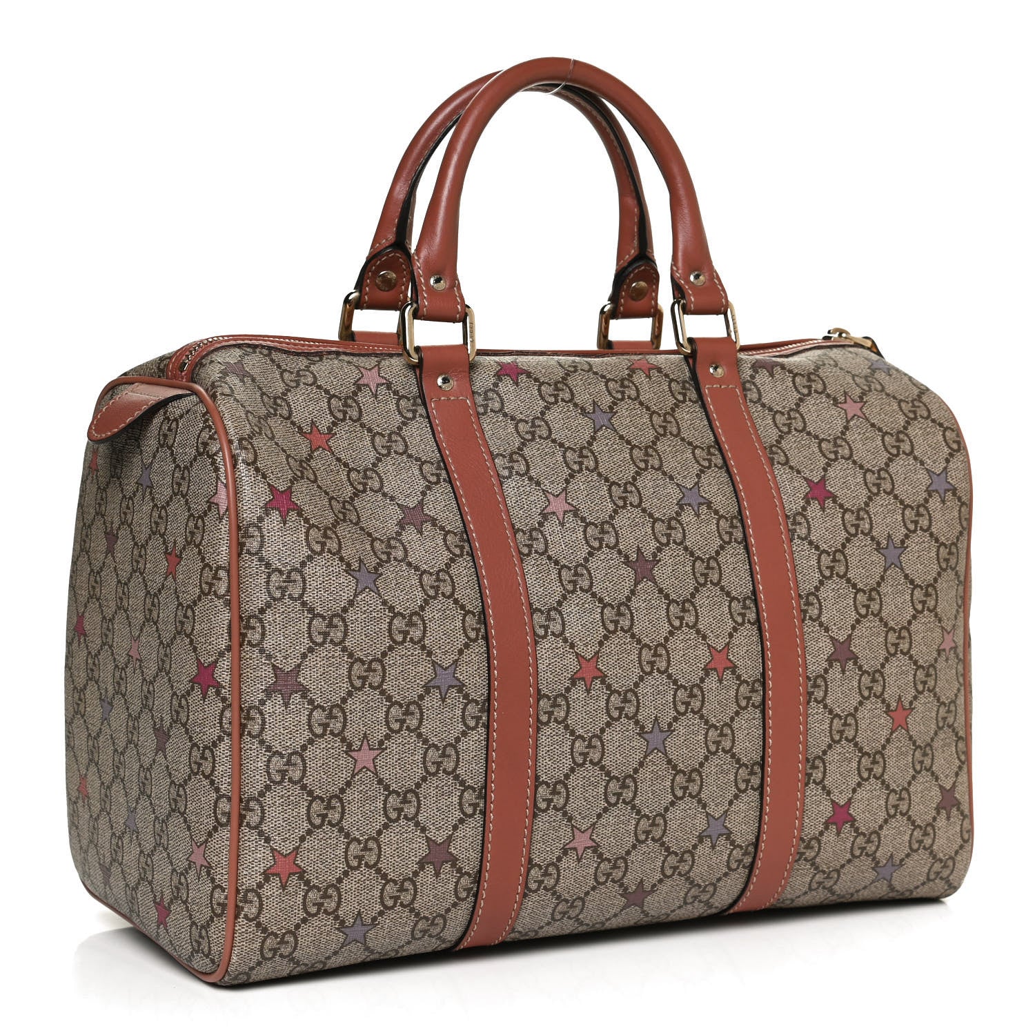 Gucci GG Supreme Stars Medium Joy Boston Pink 2 of 14