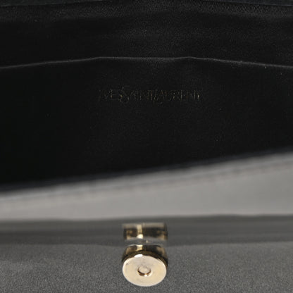 Saint Laurent Textured Patent Monogram Large Belle De Jour Clutch Grey 6 of 6