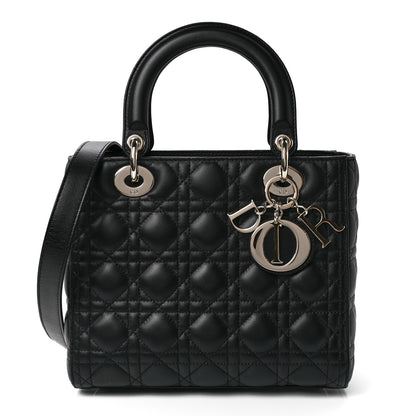 Christian Dior Lambskin Cannage Medium Lady Dior Black 1 of 11
